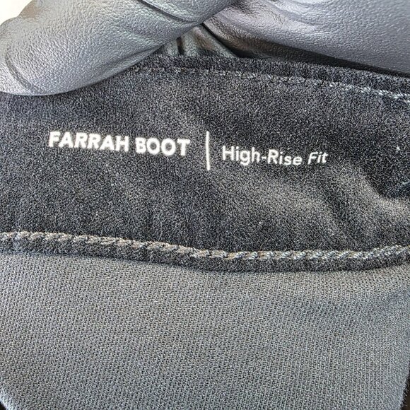 AG Adriano Goldschmied Farrah Boot Jeans Womens 30 Black Velvet High-Rise Fit - Picture 9 of 12